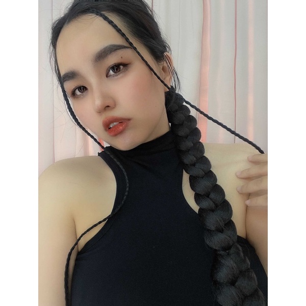 Tóc giả cột thun tết rít bính dài 60cm ❤️ free ship 50k❤️ hàng cao cấp