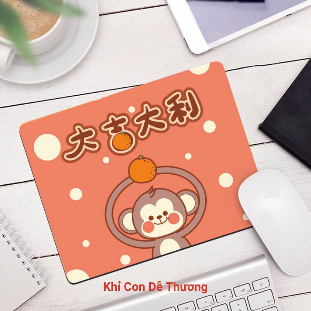 Miếng Lót Chuột Pad Chuột Máy Tính Hình Chữ Nhật Nhiều Màu Sắc Chống Trơn Trượt Họa Tiết Dễ Thương Chống Thấm Nước