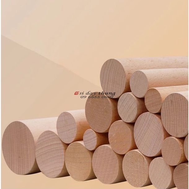Thanh gỗ tròn 2cm, đủ độ dài, thanh gỗ thông tròn, làm macrame, làm mô hình, decor, DIY, THÔNG MỸ NK