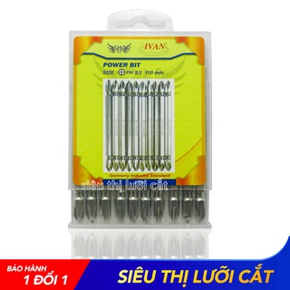 Đầu vặn vít - hai đầu bake cao cấp 110mm ivan dài - 10 mũi