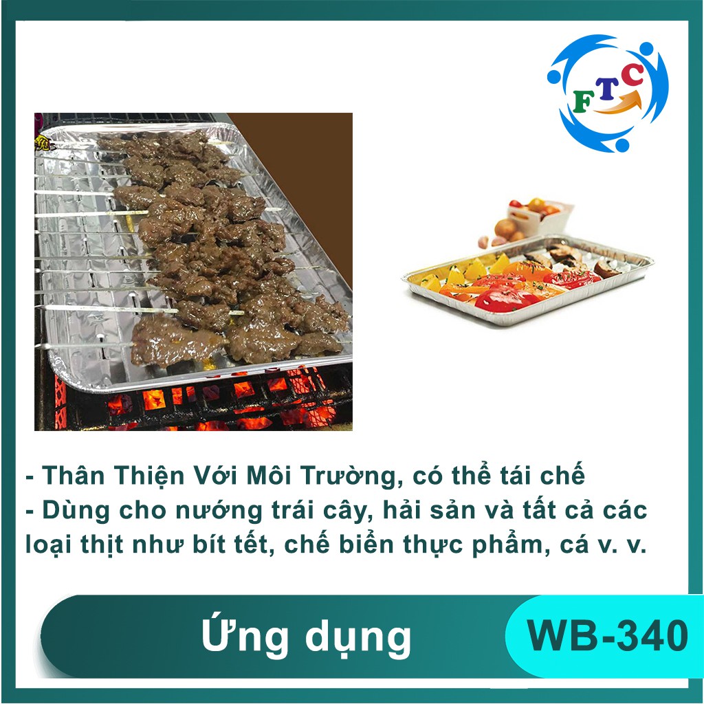 Khay nhôm Ftc set 10 khay nướng dùng 1 lần hàng chính hãng cực tiện lợi MS340