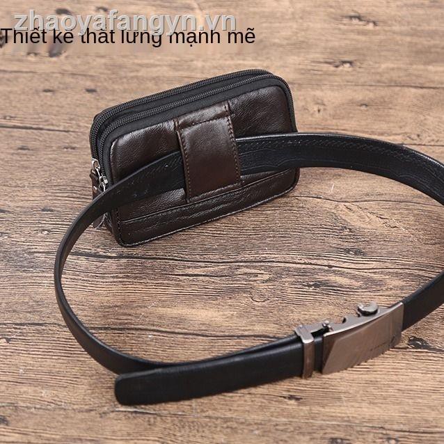 Túi da bò đeo thắt lưng đựng điện thoại tiện dụng cho nam