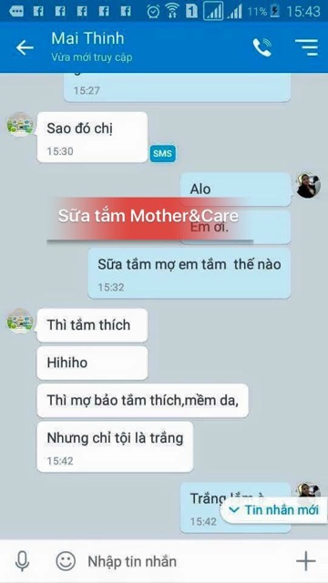 Sữa tắm trắng Mother Care