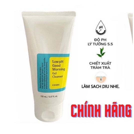 Sữa Rửa Mặt Cosrx Low pH Good Morning Gel Cleanser, Gel Rửa Mặt Sạch Mụn Kiềm Dầu se khít Chân Lông (150ml) | BigBuy360 - bigbuy360.vn