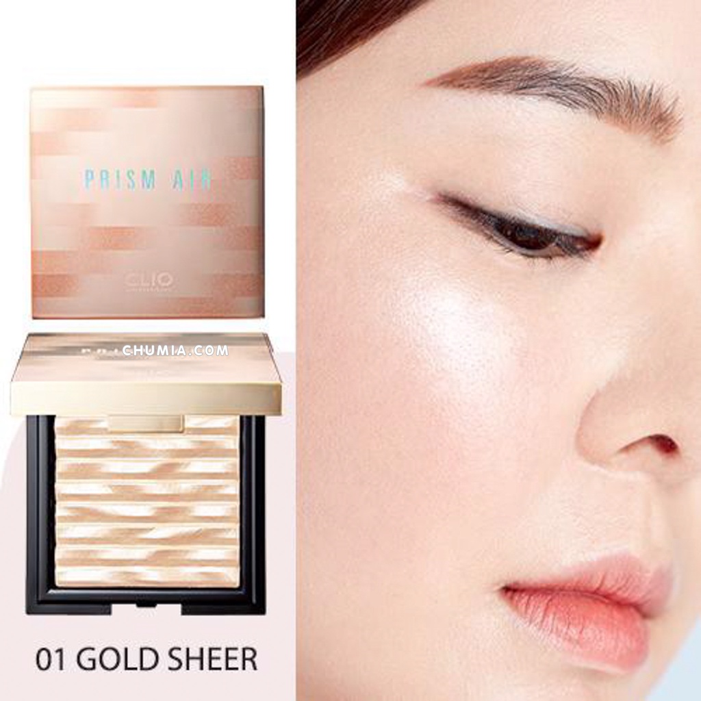 Phấn bắt sáng highlight CLIO siêu mịn prism air màu gold sheer