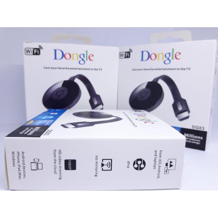 Đầu Thu Tín Hiệu Wifi Hdmi Không Dây Google Chromecast Dg03