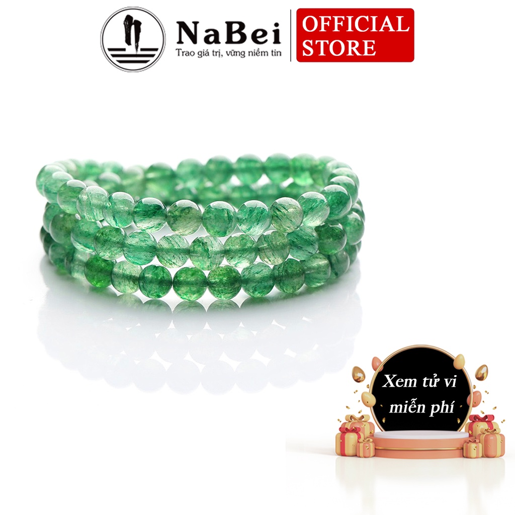 Chuỗi Vòng Tay Thạch Anh Dâu Tự Nhiên Phù Hợp Mệnh Mộc, Hỏa, Thổ NB53 - Phong Thuỷ NaBei Store