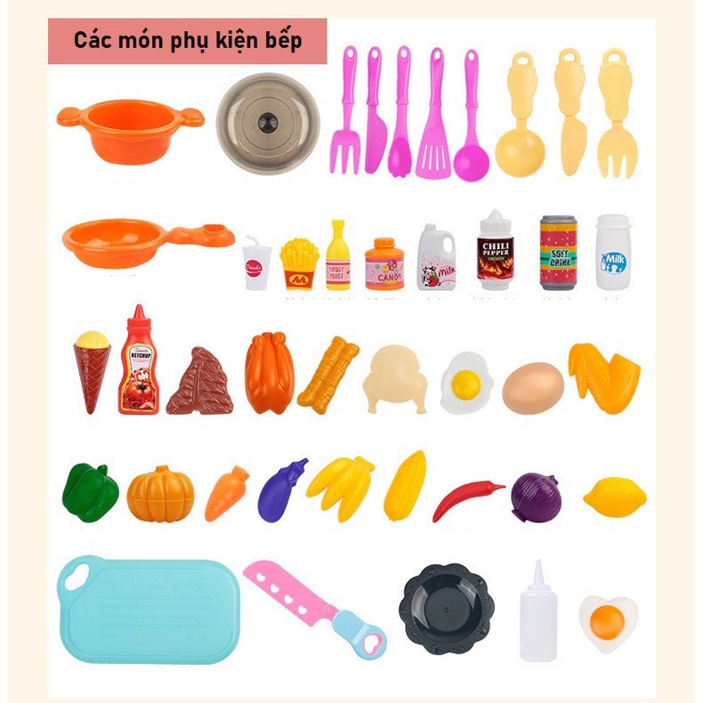 [ FREESHIP ] Bộ đồ chơi nhà bếp cỡ lớn cao 73cm - Đồ chơi bếp nấu ăn giáo dục trẻ em bé trai bé gái