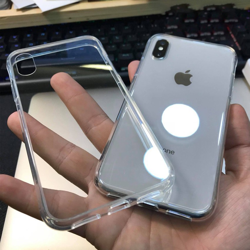 Ốp Lưng Kính Mica Trong Suốt Cho iPhone 6Plus/7Plus/8Plus/X/Xsmax