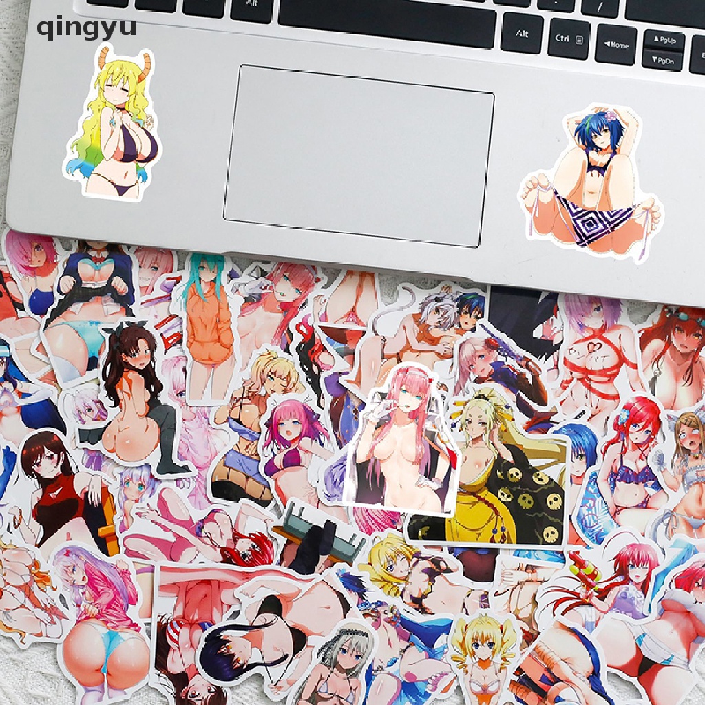 Bộ 50 Miếng Dán Hình Thỏ Gợi Cảm Trang Trí Laptop / Vali / Điện Thoại