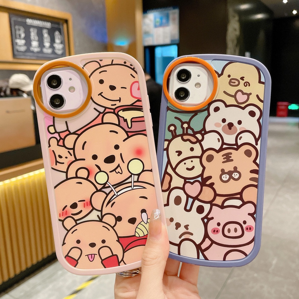 Ốp Điện Thoại Tpu Chống Sốc In Hình Gấu Pooh Cho iPhone 7 plus 8 plus xs max xr 11 pro max 12 pro max 13 pro max