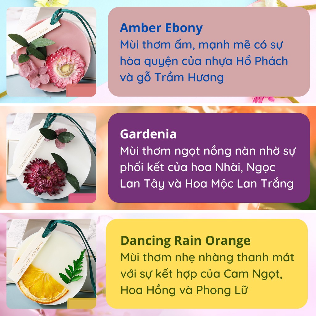 Sáp Nến Thơm Phòng Tủ Quần Áo Xe Hơi Phòng Tinh Dầu Thiên Nhiên Tắm Khử Mùi Exquisite Life ST02 ST04