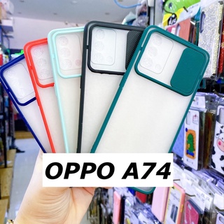Ốp lưng OPPO A74 bảo vệ che camera viền màu