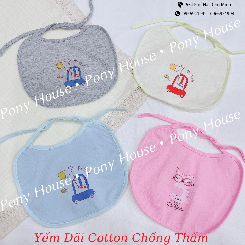 Yếm Dãi, Yếm Ăn Dặm Cotton Chống Thấm Size Nhỏ Buộc Dây Mềm Mại Cho Bé Từ Sơ Sinh 0-1 tuổi