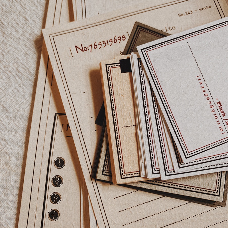 Bộ 40 Tập Giấy Ghi Chú 1 / 2 Series Họa Tiết Vintage