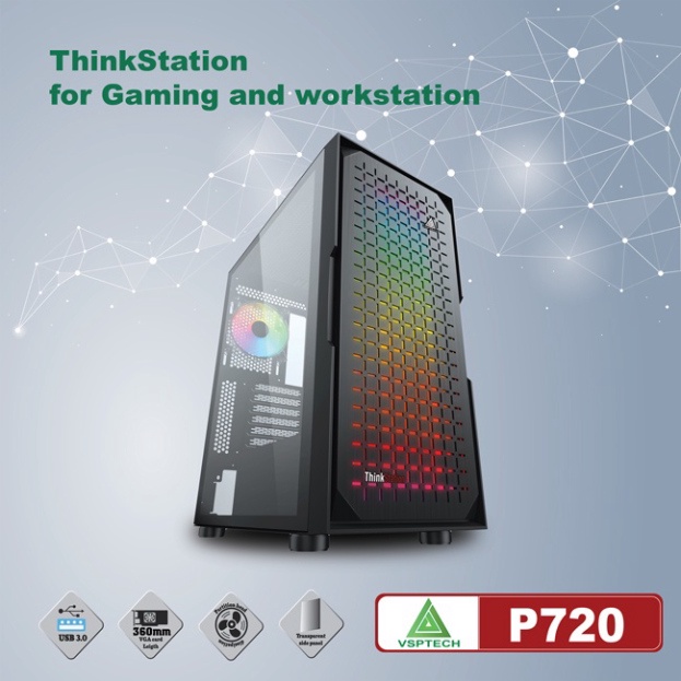 KD Vỏ Case máy tính VSPTECH ThinkStation P720 LED RGB (Full ATX)