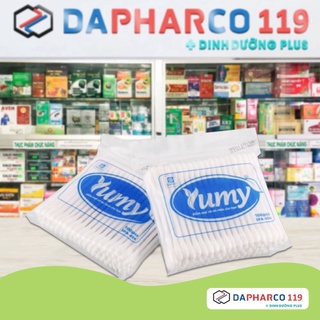 Tăm bông Yumy người lớn, tăm bông vệ sinh tai mũi họng gói 100 que DINHDUONGPLUS DD175 1