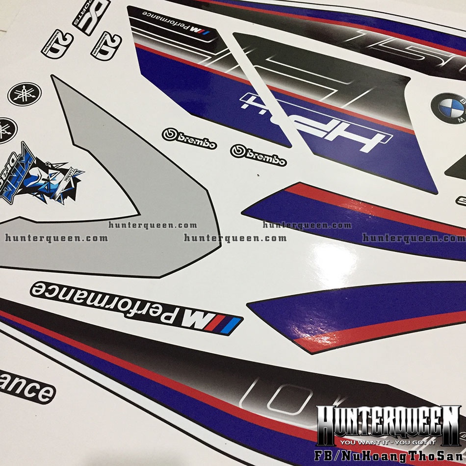 Tem rời dán xe Exciter 150 màu đen. Chủ đề HP4, decal cao cấp không bay màu