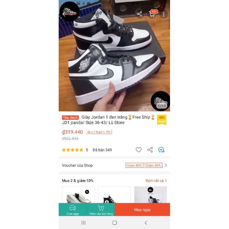 Pass giày Jordan 1 size 38-39 loại đẹp + Ảnh thật | BigBuy360 - bigbuy360.vn