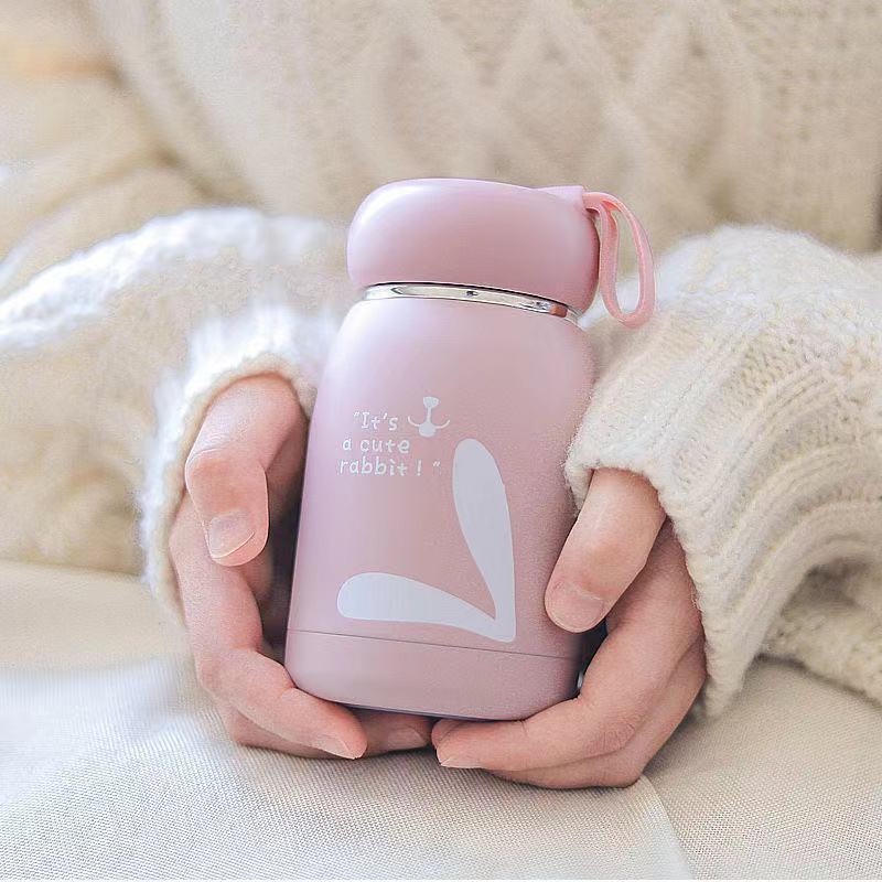 Bình Ủ Cháo Giữ Nhiệt Bằng Inox Không Gỉ 320ml Hình Thỏ Ngộ Nghĩnh Cho Mẹ Và Bé