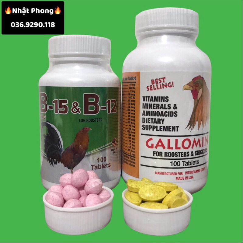 GALLOMIN &amp; B15-B12 - (Bộ đôi thuốc nuôi chất lượng)