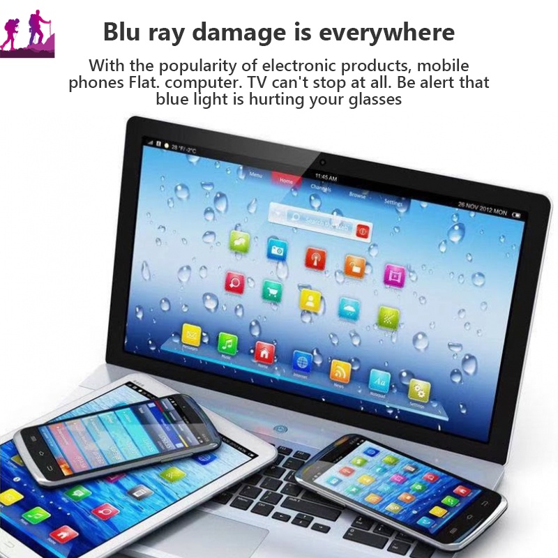 Kính Râm Chống Ánh Sáng Xanh Gọng Dày Phẳng Kiểu Âu Mỹ Thời Trang Cho Nam Nữ