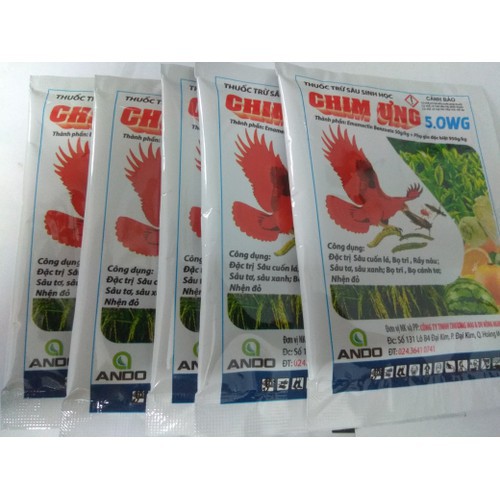 Combo 5 gói CHIM ƯNG 5WG - chuyên trừ bọ trĩ , sâu rầy hại cây trồng - gói 5g