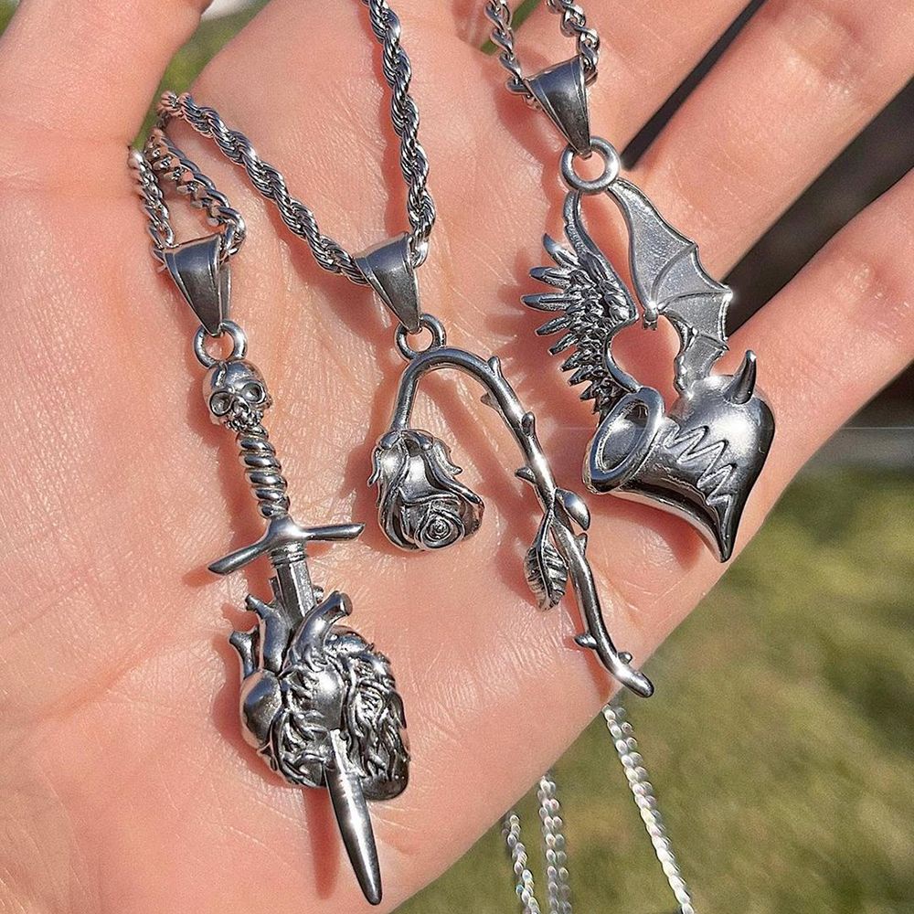 Vòng cổ hình trái tim phong cách Âu Mỹ thiết kế đơn giản cá tính