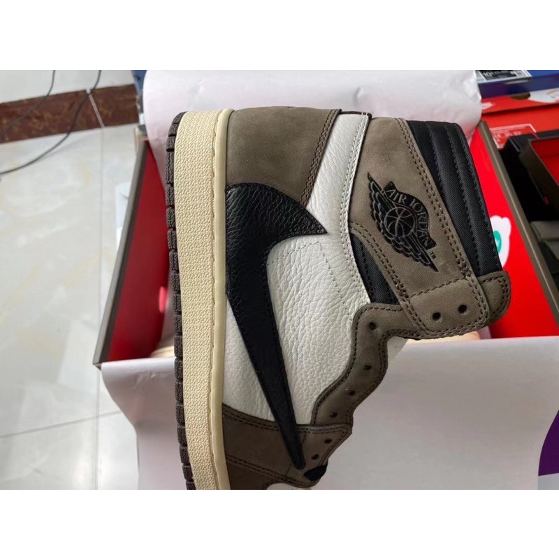 giày AIR JORDAN 1 Travis Scott màu nâu cà phê | Bản cao cấp