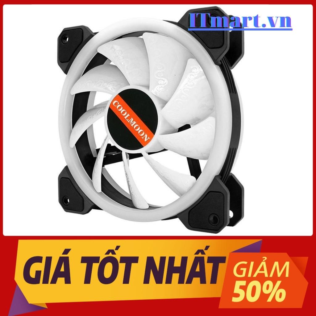 Quạt Tản Nhiệt, Fan case Led RGB Coolmoon K2 - Không Cần Hub