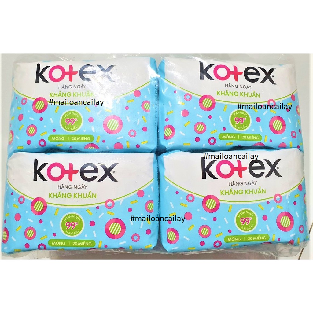 [NHIỀU LOẠI] Băng Vệ Sinh Kotex Thảo Dược Cool Siêu Mỏng Cánh 23cm