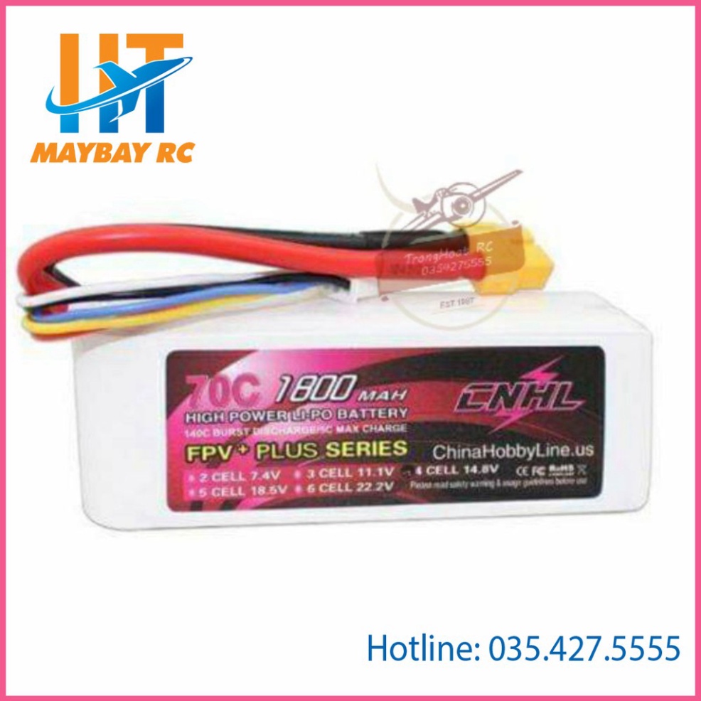 Pin Lipo CNHL G+ PLUS 1800mAh 14.8V 4S 70C.