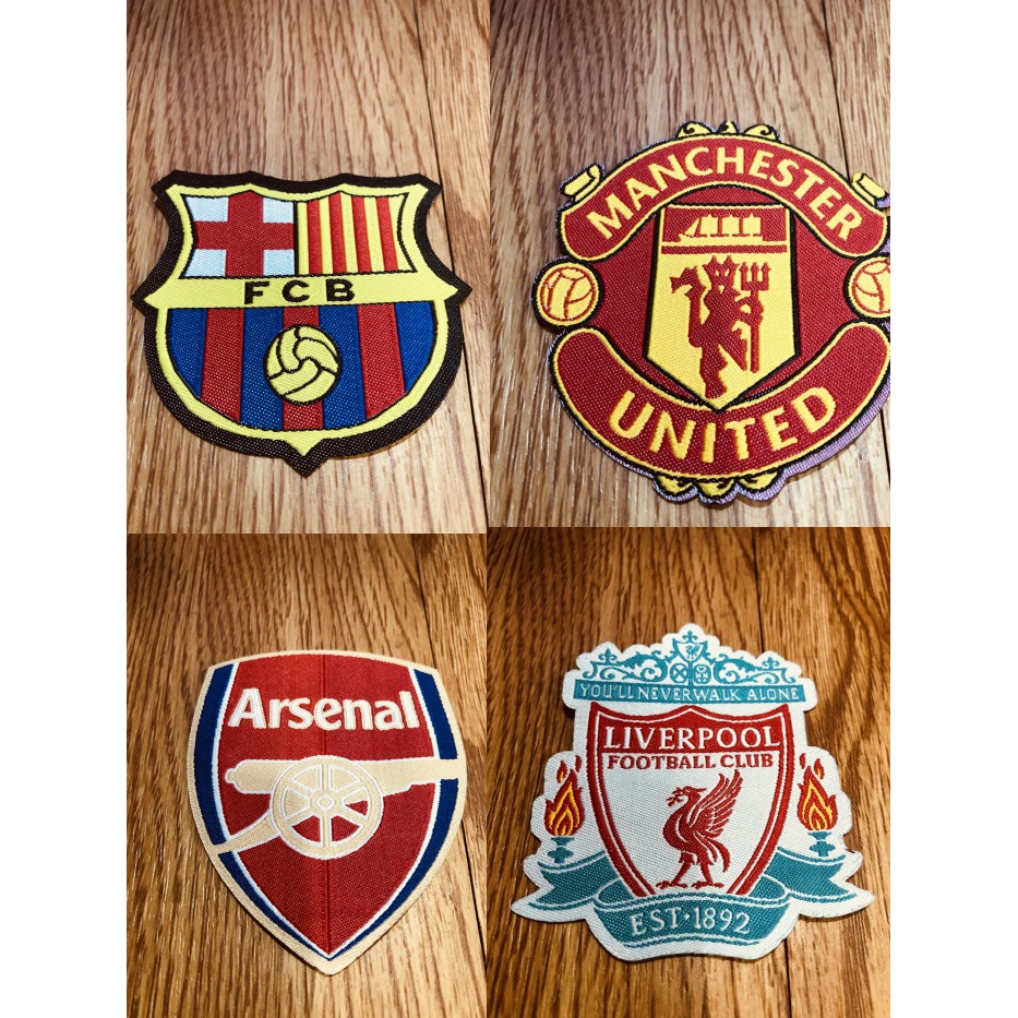 Combo 5 sticker vải ủi quần áo logo đội bóng