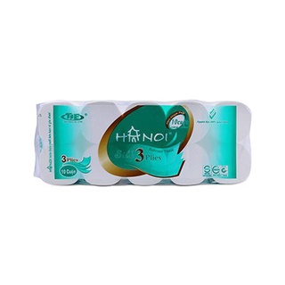⛔freeship⛔ bịch 10 cuộn giấy vệ sinh hà nội silk 3 lớp