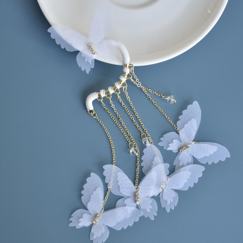 Khuyên Tai Tua Rua Dài Hình Bướm Đính Đá 2022 Thời Trang Cho Nữ