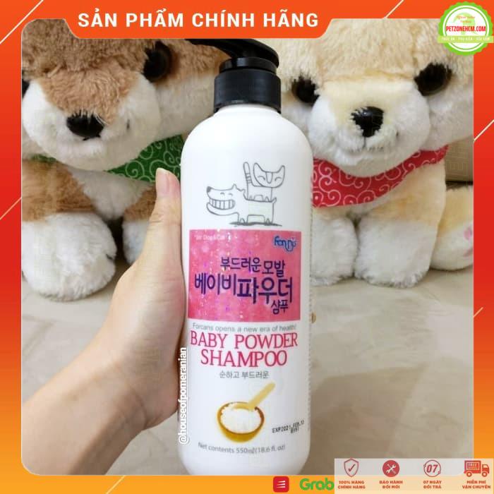 Sữa tắm cho chó con Forcans  FREESHIP Baby Powder  Forbis 550ml - Dầu gội dưỡng da và lông  cho chó con Hàn Quốc