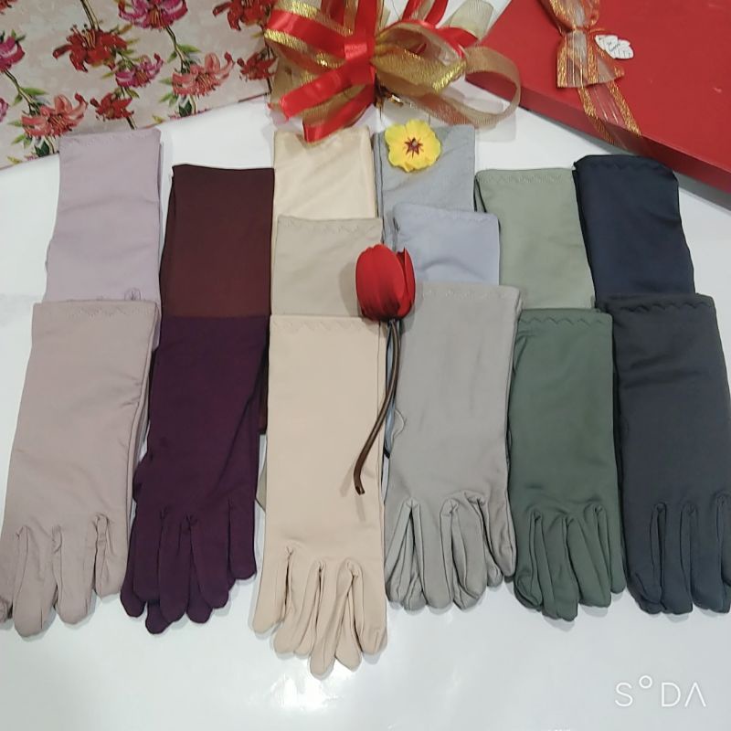 Bao tay ,găng tay chống nắng 2 lớp thun lạnh bít ngón màu trơn, chất liệu thun lạnh co giãn tốt