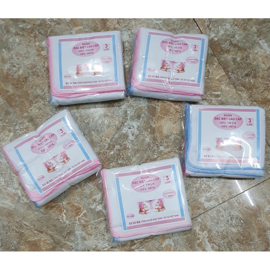 Khăn sữa KIBA (Combo 10 chiếc)