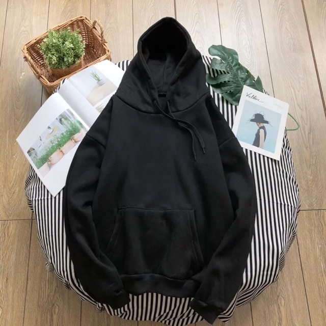 Áo hoodie trơn vải nỉ lót bông dày dặn nhiều màu | BigBuy360 - bigbuy360.vn
