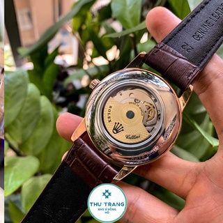 Đồng hồ Nam Rolex máy nhật, mẫu 6kim mặt số đính đá, mặt Trắng viền vàng,dòng cơ Automatic size 40mm-41mm