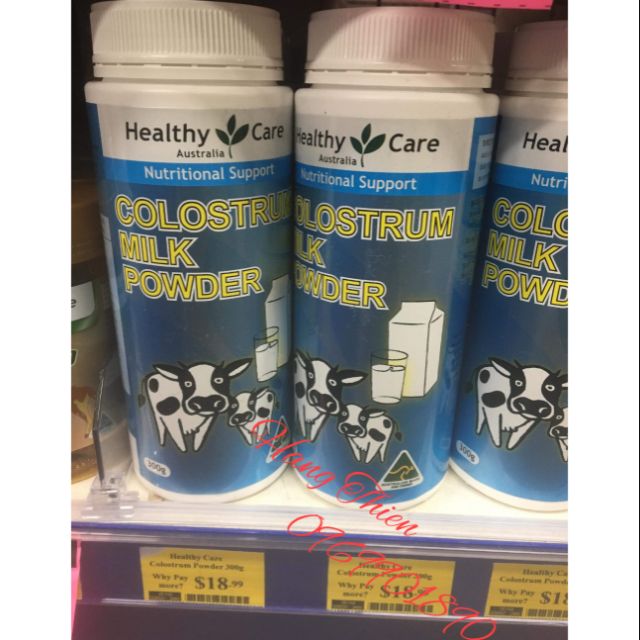 (Đủ bill) Sữa Bò Non Colostrum Milk Powder Healthy Care 300g Của Úc