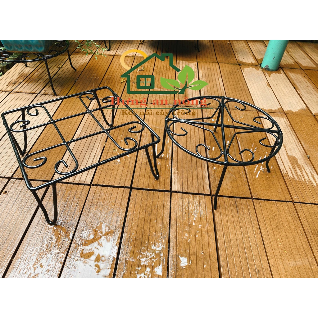 Đôn Sắt Kê Chậu - DSKCVT, chắc chắn khung chân dầy 5 li sơn tĩnh điện chịu lực từ 70kg mẫu vuông tròn size 21x10cm