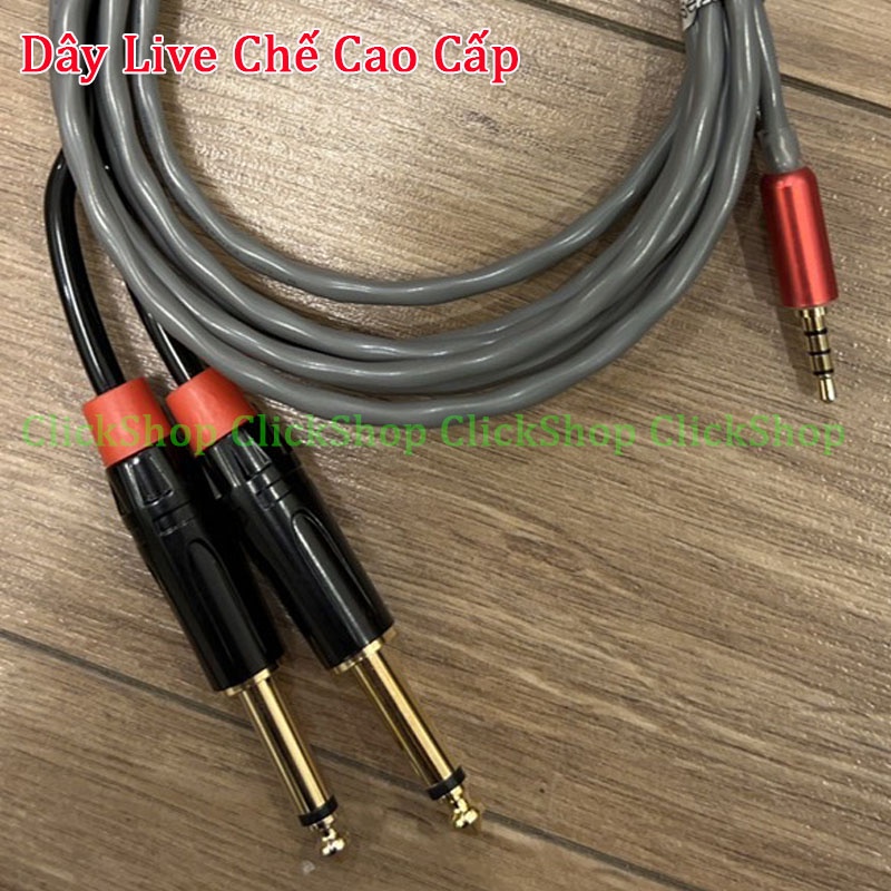 Dây Livestream Chế 6.5 ra 3.5 ⚡LOẠI CAO CẤP⚡ Chuyên Cho Soundcard Focusrite, Mixer F4, Âm ly, Vang Số Âm Thanh Cực Hay