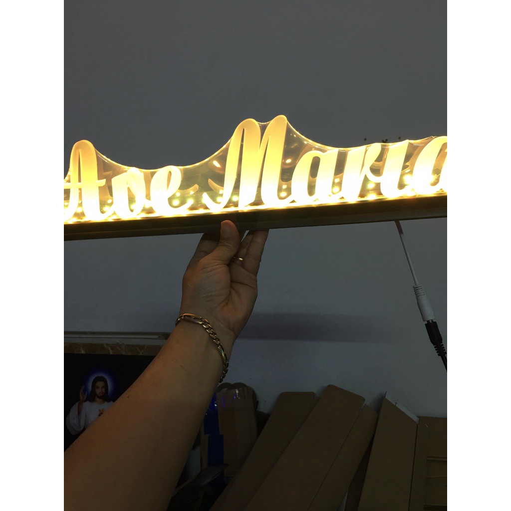 Chữ điện nổi- đèn led đổi màu -AVEMARIA