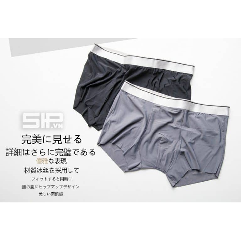 Boxer Lụa Sữa BBS BX011 Xuất Khẩu, Sịp Đùi Thun Siêu Mát Lạnh Bảng Lớn