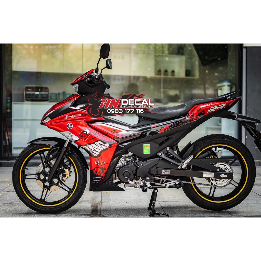 Tem trùm Exciter 155 đỏ đen cá mập