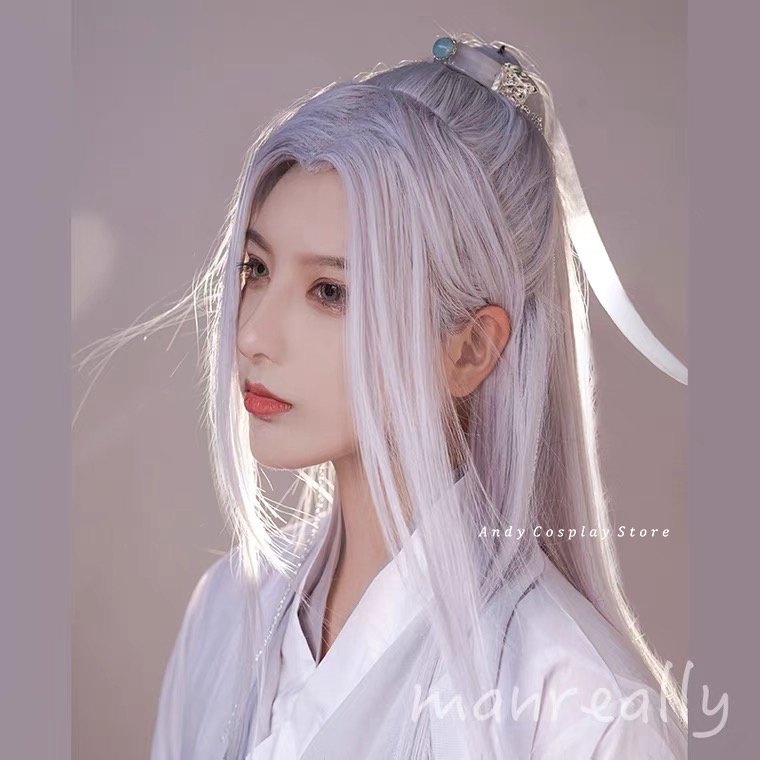 [CÓ SẴN] Tóc giả/ Wig teen nam dài cổ trang Manreally