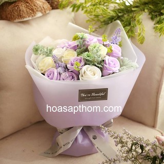 Hoa hồng sáp thơm bó tròn giá rẻ
