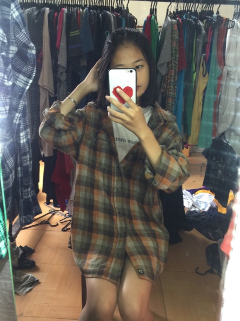 _ Combo áo sơ mi + thun unisex