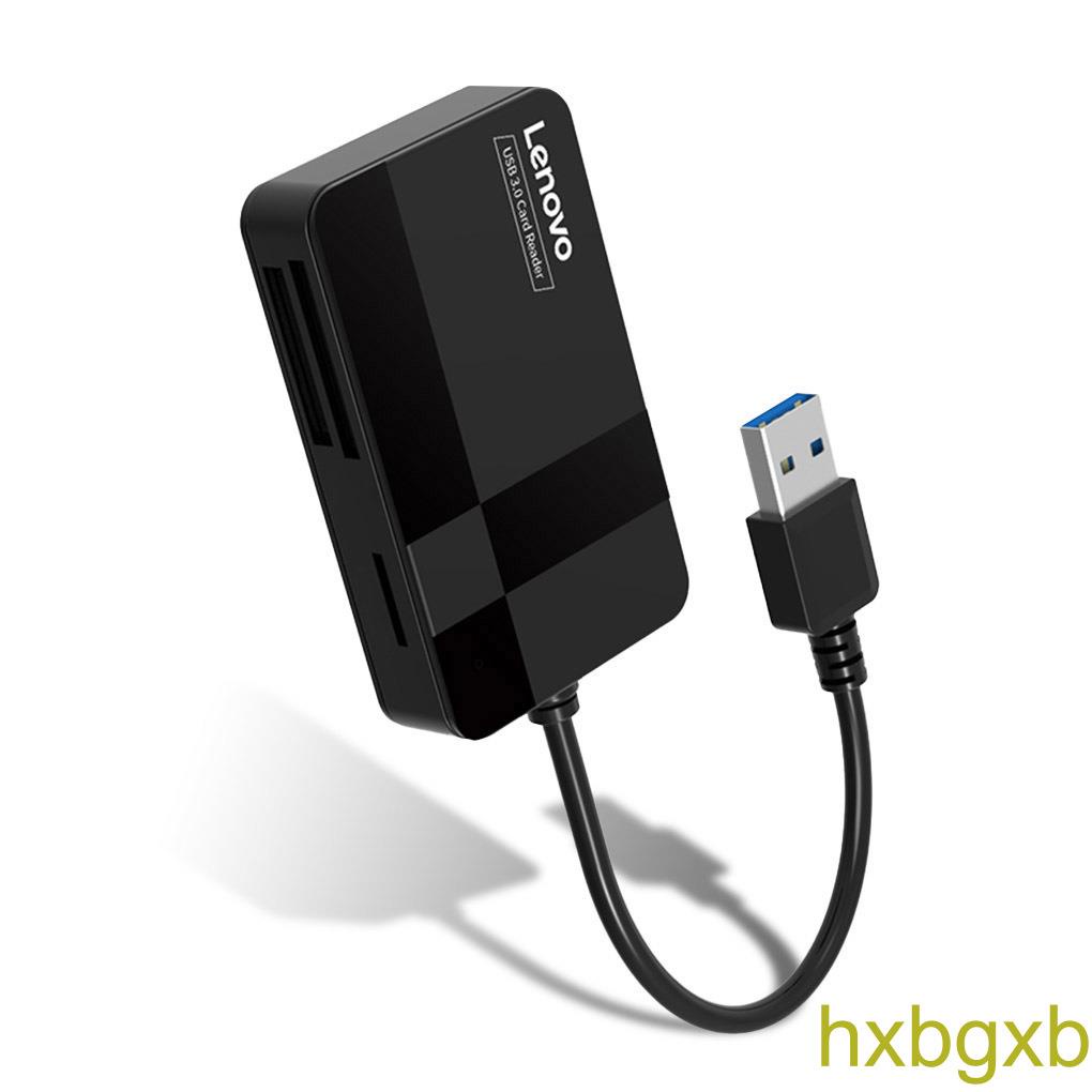 Lenovo Card Reader TF MC MS Memory Card Adapter 4-in-1 USB 3 0 Hub 5Gbps Fast Speed Portable Converter
